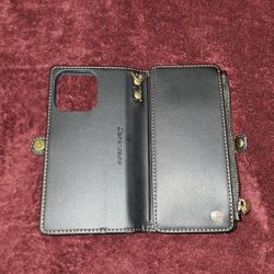 Iphone 13 Pro Leather Wallet Case