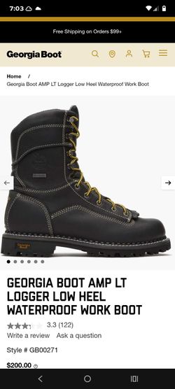 Georgia Boot AMP LT Logger Waterproof Work Boot