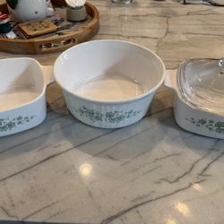 Vintage Corningware Callaway Ivy - 3 Piece Set with Lid