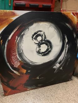 8 ball painting 40 x 40 from z Gallarie .