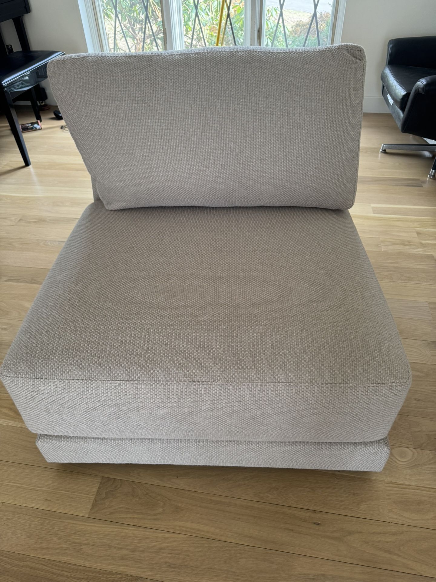 Crate and Barrel armless chair