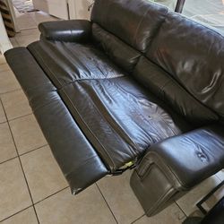 Leather Recliner Couch!