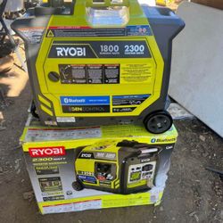 RYOBI 2,300-Watt Recoil Start Bluetooth Super Quiet Gasoline Powered Digital Inverter Generator with