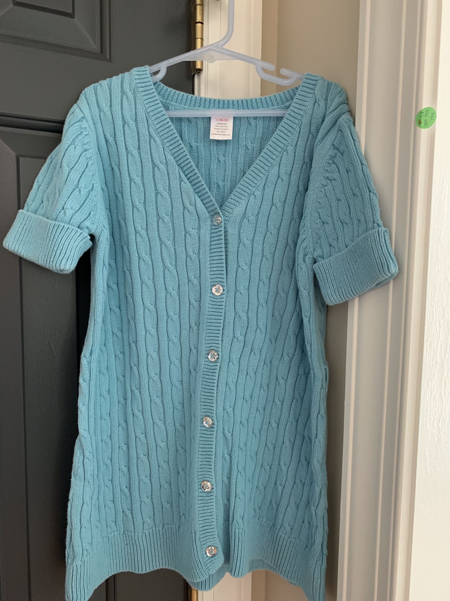 Girl size 10/12 Gymboree blue sweater