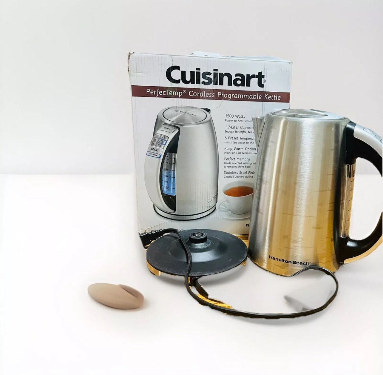 Cuisinart CPK-17P1 Perfectemp Cordless Electric Kettle 1500W