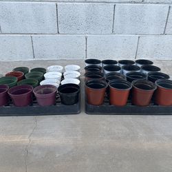Starter Kit Growing Flowers Vegetables Plants 16 Plastic Pots Carrying