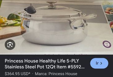 Princess house vida sana de 12 qt