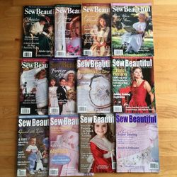 Large Lot 12 Martha Pullen Sew Beautiful Sewing Machine Magazines