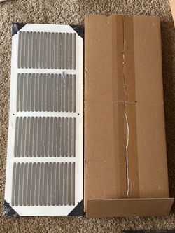 White Metal HVAC Floor Register Vent Cover