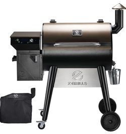 Z GRILLS 7002C Pellet Grill, 697 Sq In, PID 3.0,LCD Display 8-1 Wood Pellet Smoker,Built-in Meat Probes,Easy hopper clean-out, Grill cover included