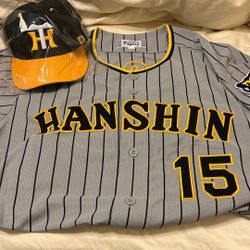 NEW MIZUNO Japan NPB HANSHIN TIGERS Baseball Jersey X Large Road Gray 