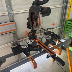 10" forward sliding miter saw with folding stand