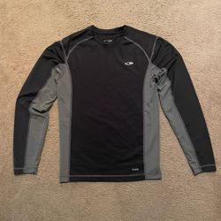 Champion black long sleeve shirt with grey accents Size L #athleisure