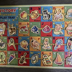 Vintage 1950’s Victory Alphabet Play Tray