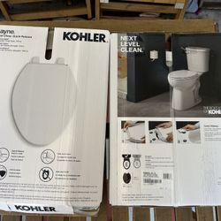 2 Kohler Layne Quiet-Close Quick Release Toilet Seats