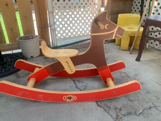 Wood rocking horse for kids