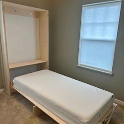 Lori Beds Murphy Bed - Twin- Mattress Included