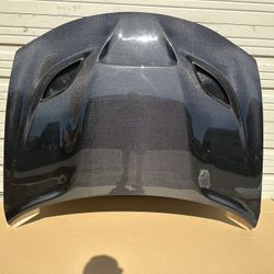 2015 - 2023 Dodge Charger VIS Racing Hellcat Style Carbon Fiber Vented Hood 