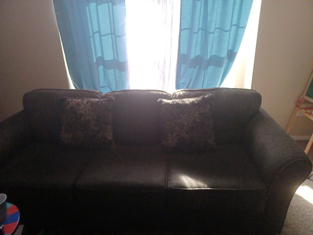 Charcoal Couch & Loveseat