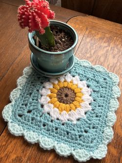 Crocheted Plant Table Mat  Ect 