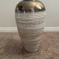 Vase With Intricate design with Yellow Flowers 