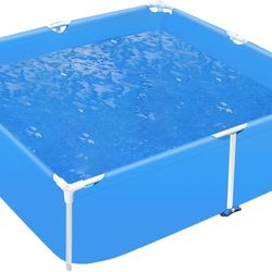 Metal Frame Rectangle Swimming Pool 59"x59"