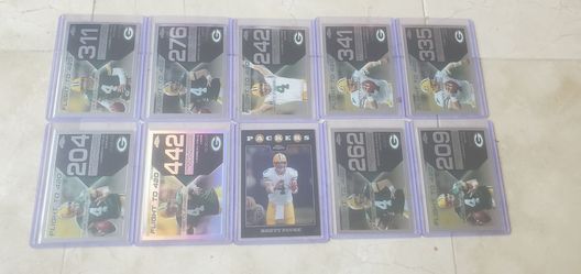 Brett Favre 2008 Topps Chrome Football Cards Lot of 10