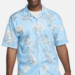 Nike Sportswear City Of Roses Floral Mesh Button Shirt.