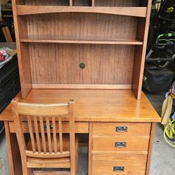 Mission style desk and chair