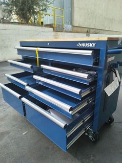 Husky 42"in Tool Cabinet with Wood Top