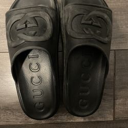 Authentic Gucci Men Interlocking G Slide Sandal