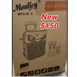 New trolley  Speaker/ Karaoke MP3/bluetooth $150 Pick Up East Palmdale 