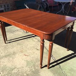 Table With Leaf & 6 Chairs