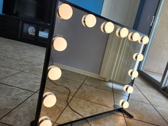 BEAUTME Tabletop Hollywood Vanity Mirror with 15 LED Lights