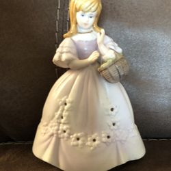 Rare Vintage Fine Quality China Potpourri Girl Made In Japan. Small Chip in back under hair that cannot be seen 