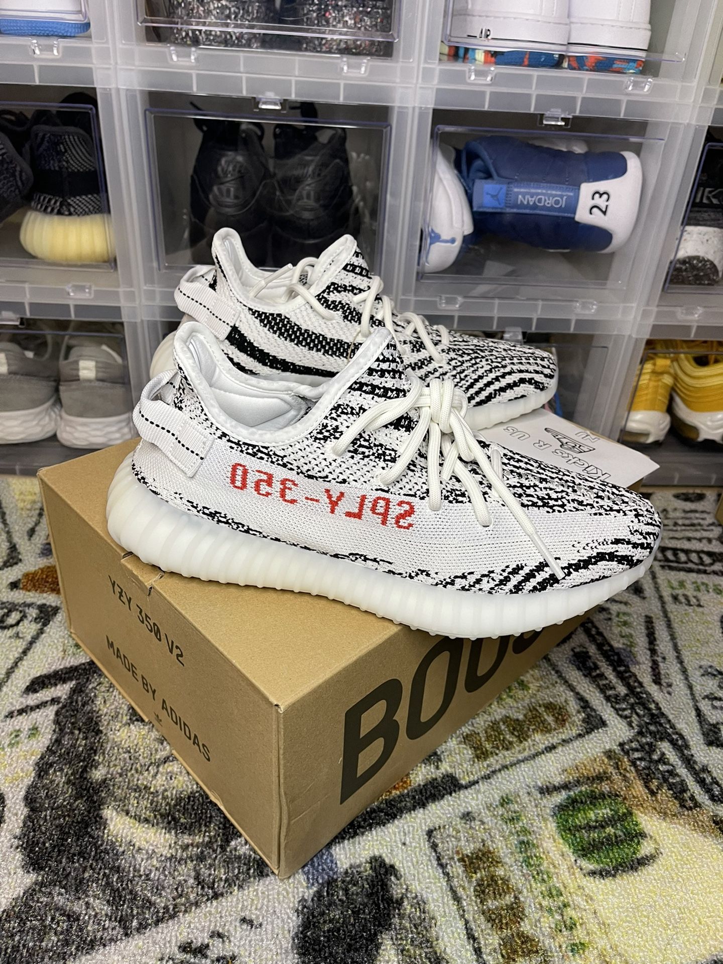 Yeezy zebra shop receipt