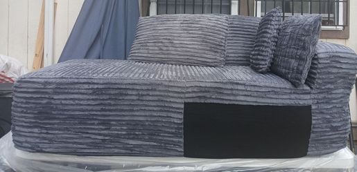 New Couch Plush Grey. With 4 Pillows.