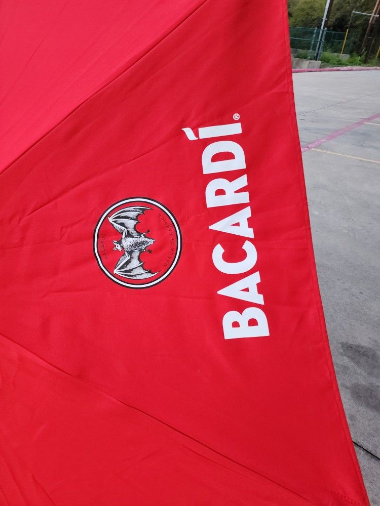 bacardi patio umbrella Bacardi Rum Bat Metal Beer Patio Umbrella Wooden Staff for Sale in San  Antonio, TX