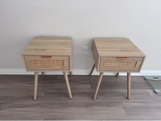 Boho Wooden Nightstands