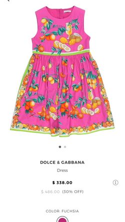 DOLCE&GABBANA Little Girl's & Girl's Size 6 Pink Multi