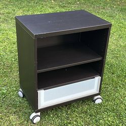Ikea Besta Rolling Cart Stand Cabinet With Shelves And Drawer