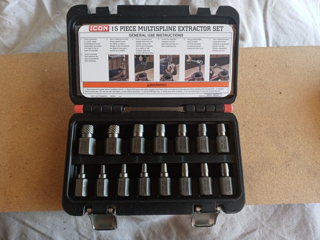 ICON 15pc Multispline Extractor Set