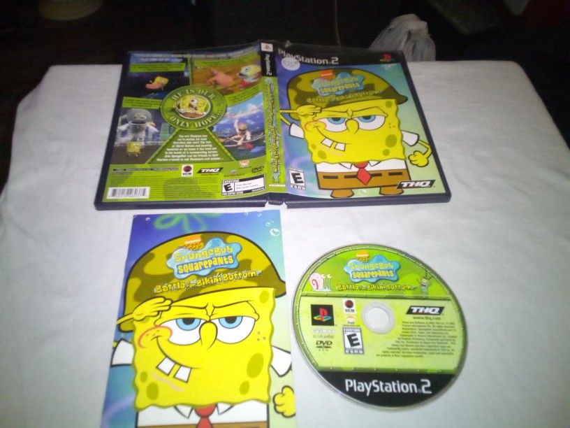 PS2 Game Nickelodeon SpongeBob SquarePants Battle For Bikini Bottom