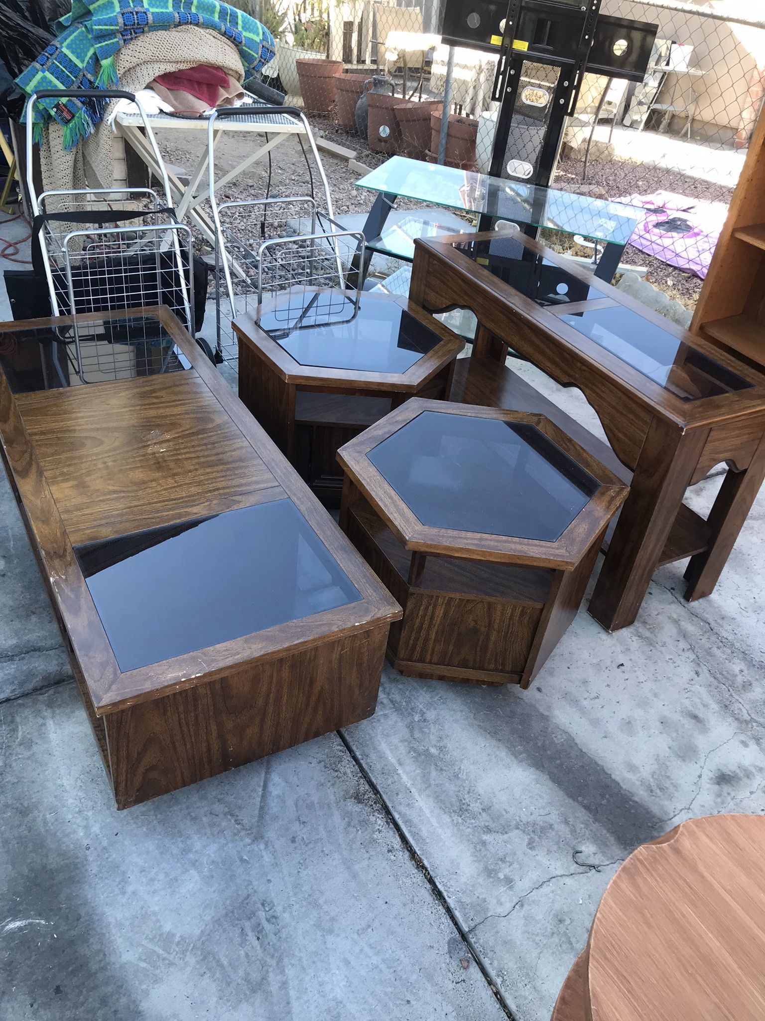1970’s End Tables, Coffee Table , Entry Table