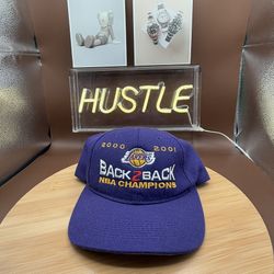 Vintage Los Angeles Lakers 2000-2001 Back 2 Back Champs Hat