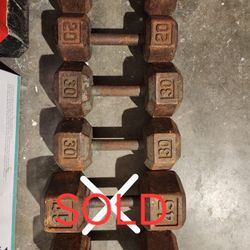 Dumbbells Two 20s Two 30s One 35