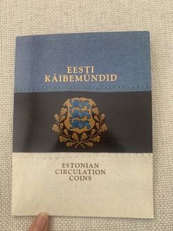 Collection set of historical Estonian kroon circulation coins 2004