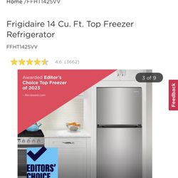 Frigidaire Model FFHT1425VV-XNA