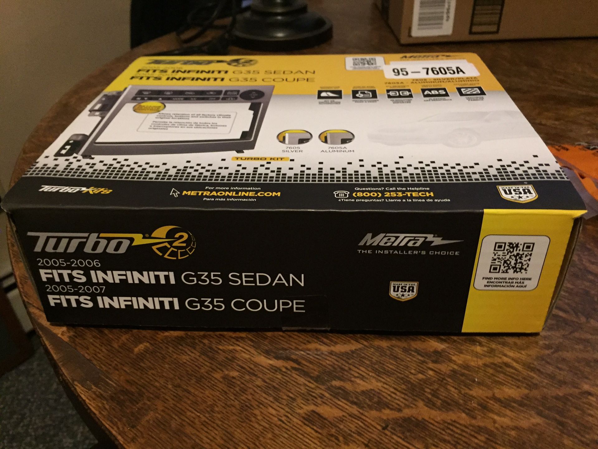 Metra double din radio console Infiniti G35x