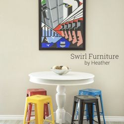 Hand Painted Breakfast Table